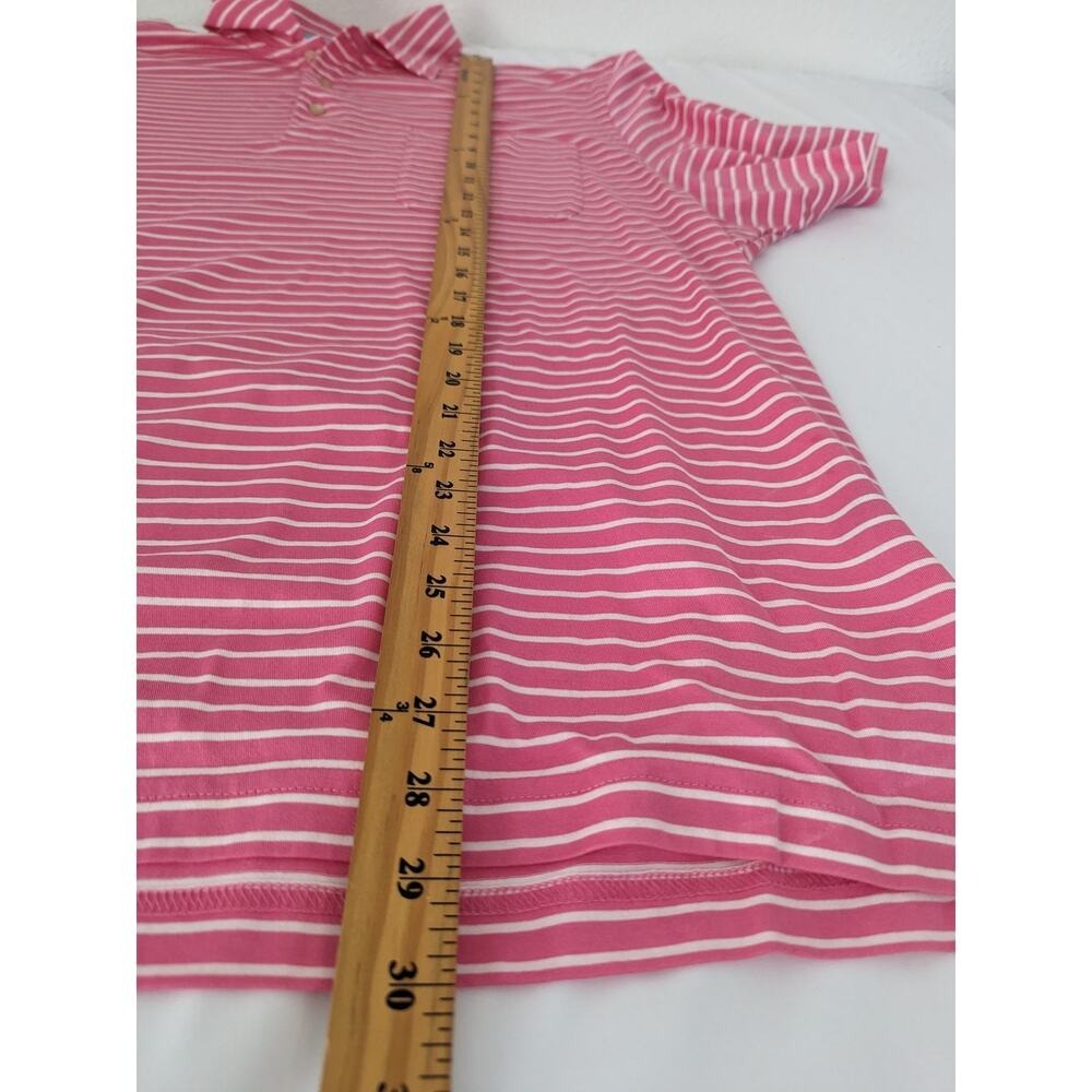 J. McLaughlin Mens Callahan Pima Cotton Polo Size‎ XL Pink White Chest Pocket - Picture 7 of 7